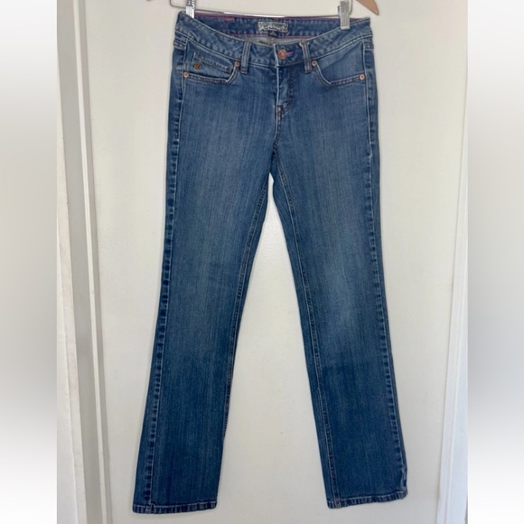 Volcom Junior Girls Fleetwood Modern Straight Denim Jean Size 5 Stretch Low Rise - Picture 1 of 5